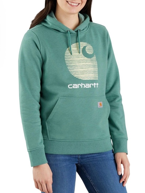 Carhartt Tops - Carhartt Rain Defender Relaxed Fit Midweight Graphic Sweatshirt Hoodie Green M